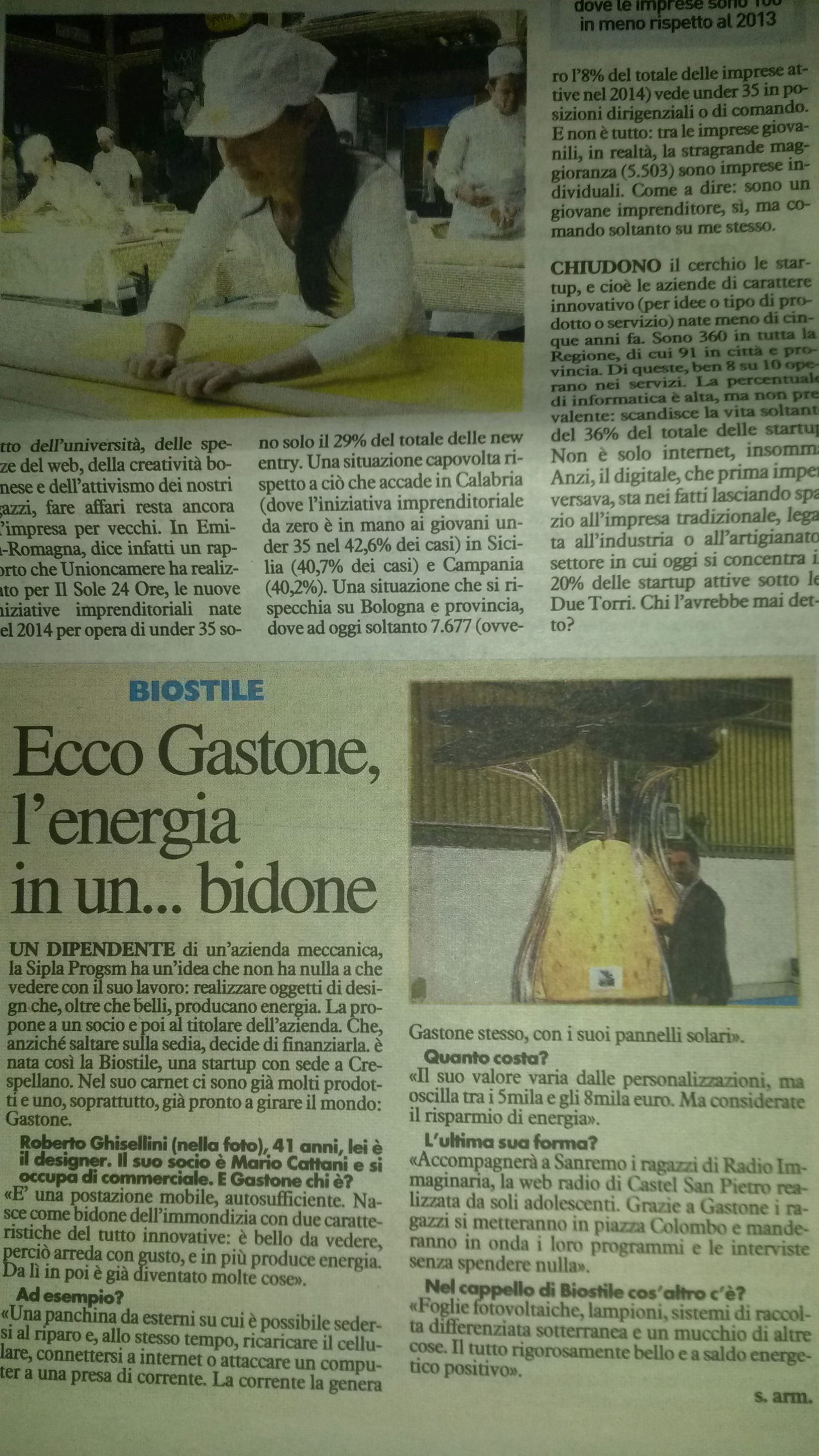 BioStile intervista a Ghisellini_Il Resto del Carlino 10 febbraio 2015