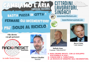 Roberto Ghisellini ospite di Radio Reset Cambiamo l'Aria