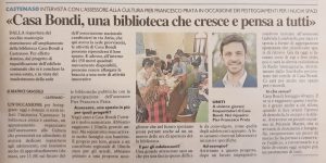 Biblioteca Casa Bondi e Inaugurazione-Il Resto del Carlino
