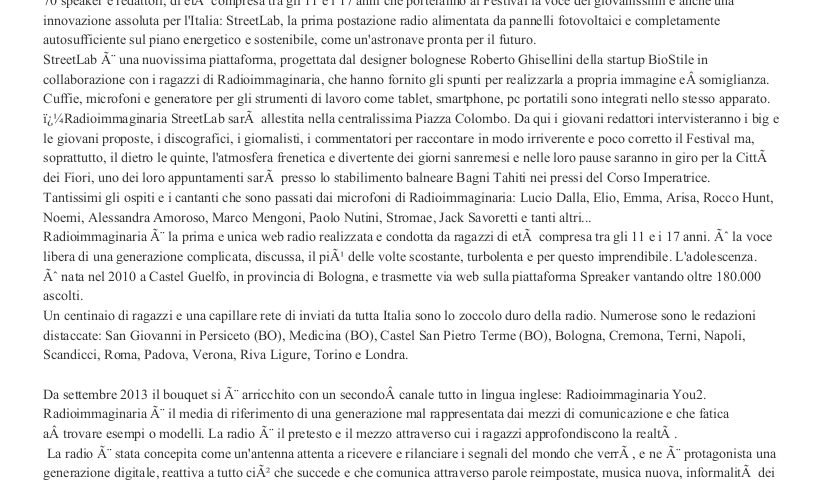 Punto Sanremo_Radioimmaginaria_15febbraio2015