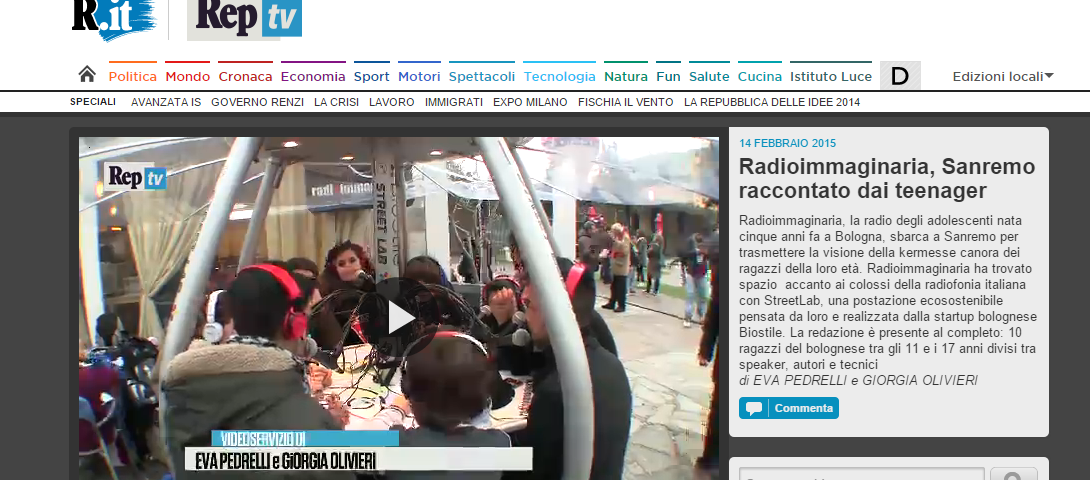 Video Servizio di Repubblica_Street Lab 14 Febbraio 2015