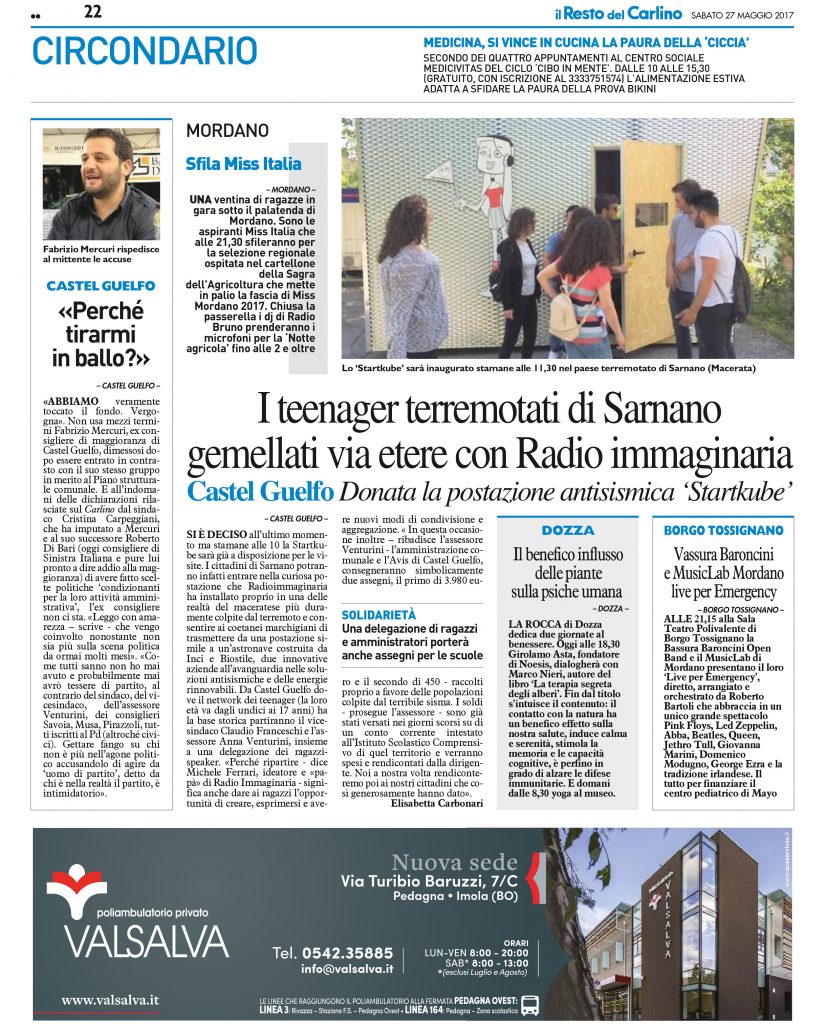 Rassegna stampa "Il Resto del Carlino"